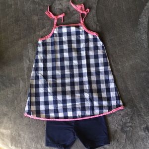 Hanna Andersson plaid top and shorts